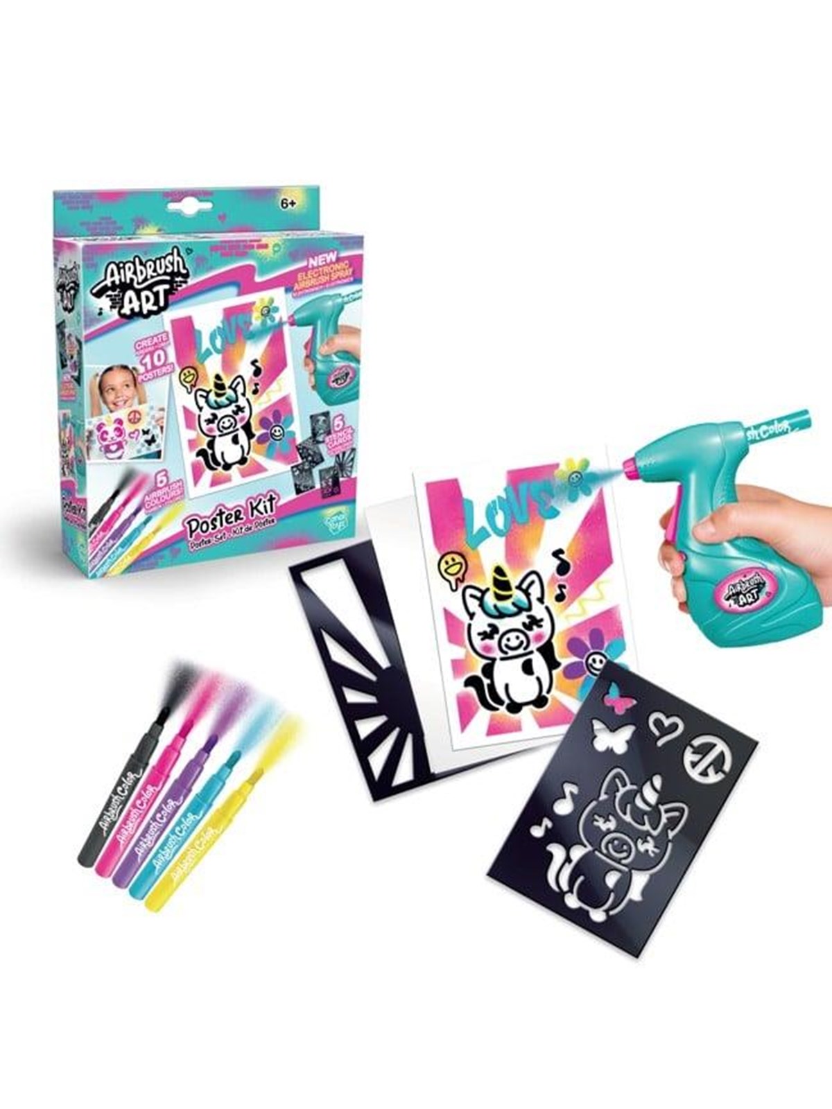 Airbrush Art Mini Poster Kit, Kreativt Legetøj
