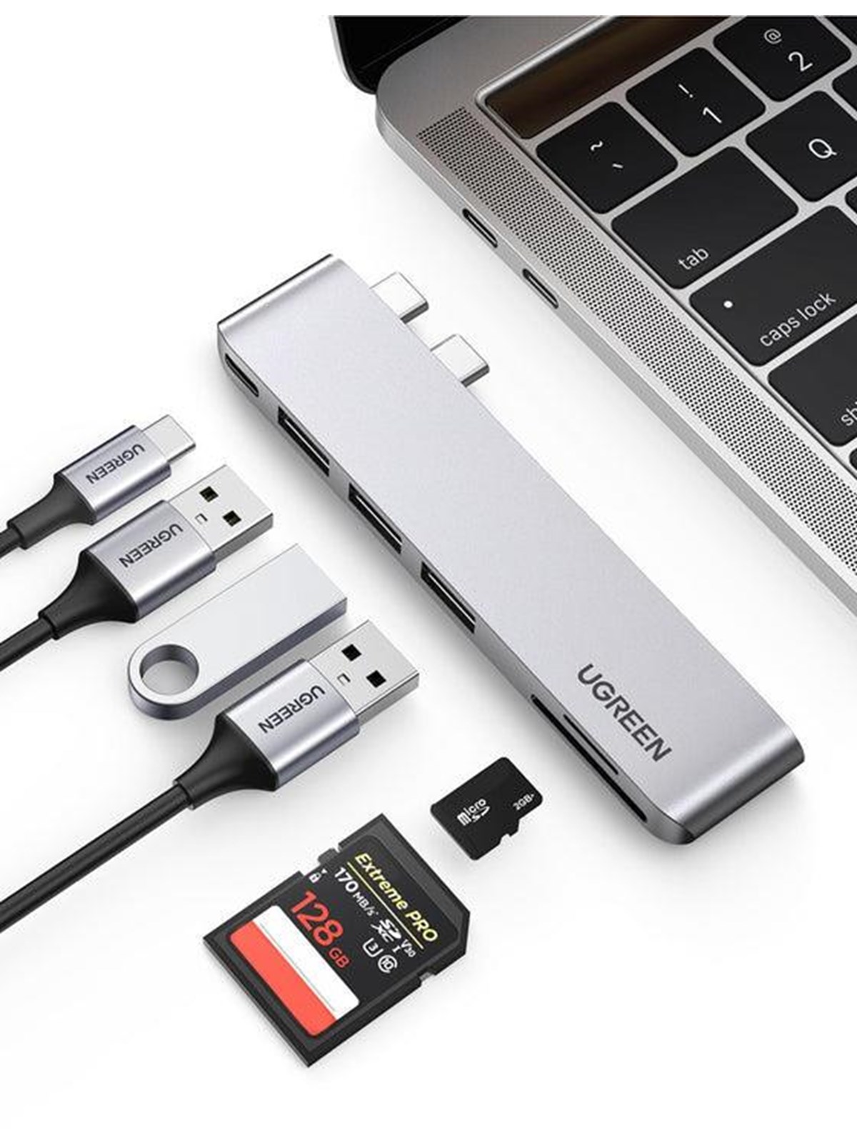 UGREEN Macbook Pro Adapter 6 IN 2 Hub Adapter, Docking Station