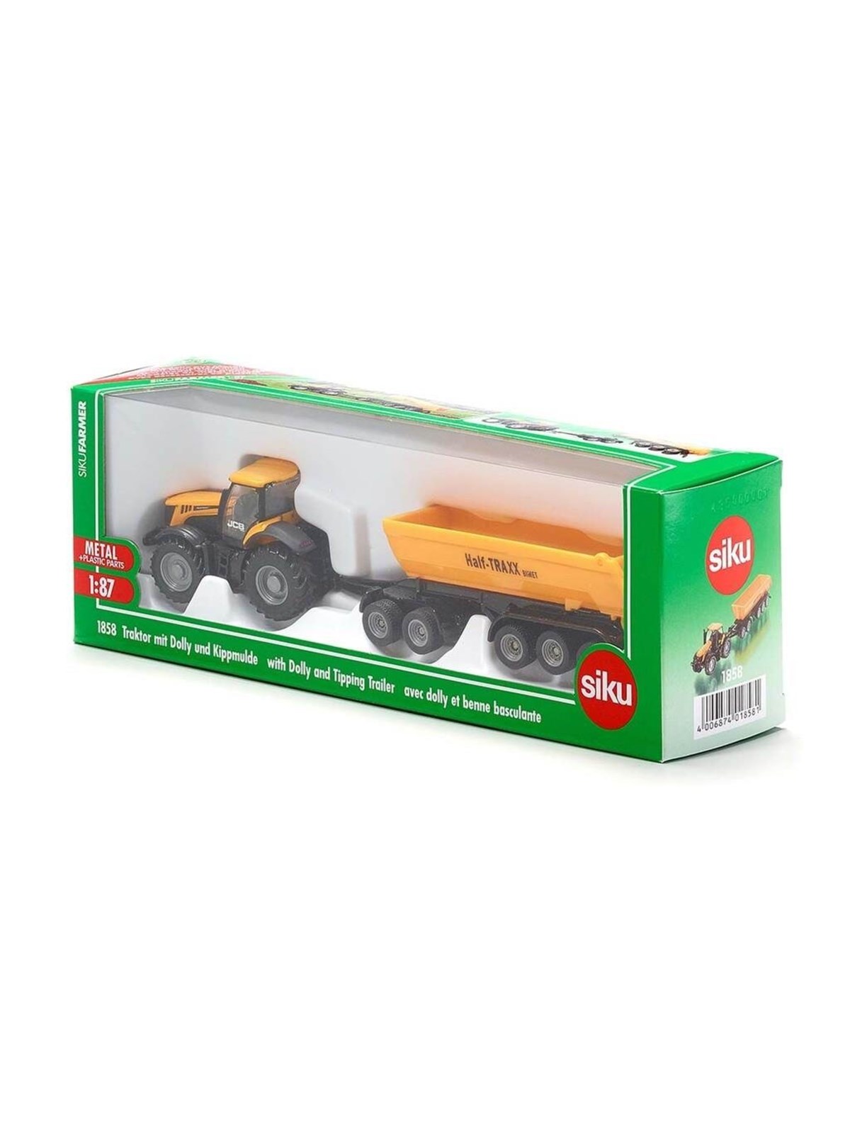 SIKU 1:87 JCB m Vogn & Tiptrailer, Legetøjsbil