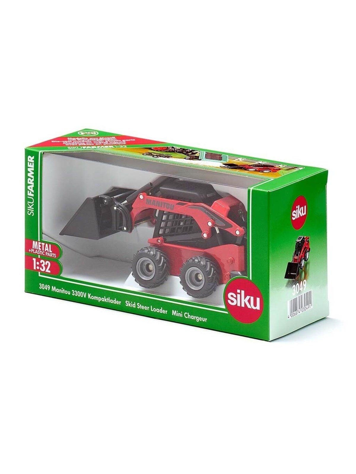 SIKU 1:32 Manitou 3300V Skridstyret Minilæsser, Legetøjsbil