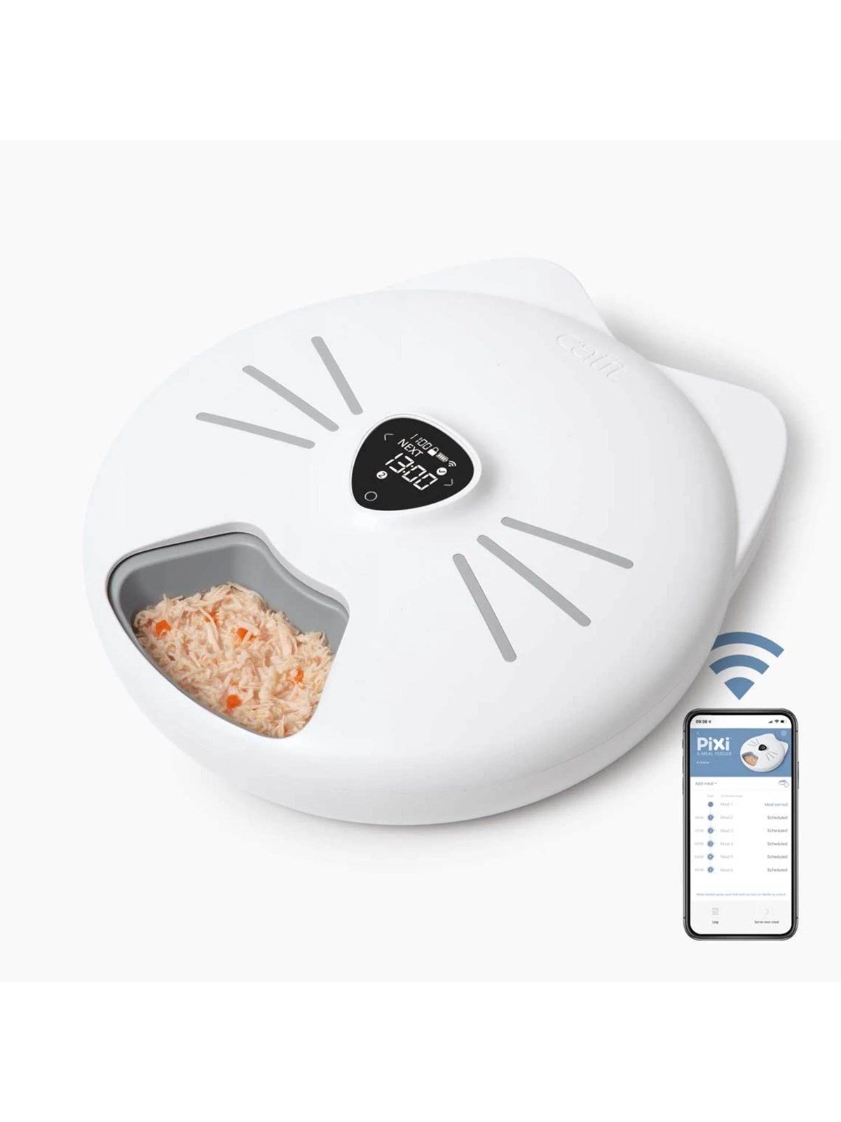 Catit Pixi SMART Foderautomat til 6 doseringer, Katteudstyr