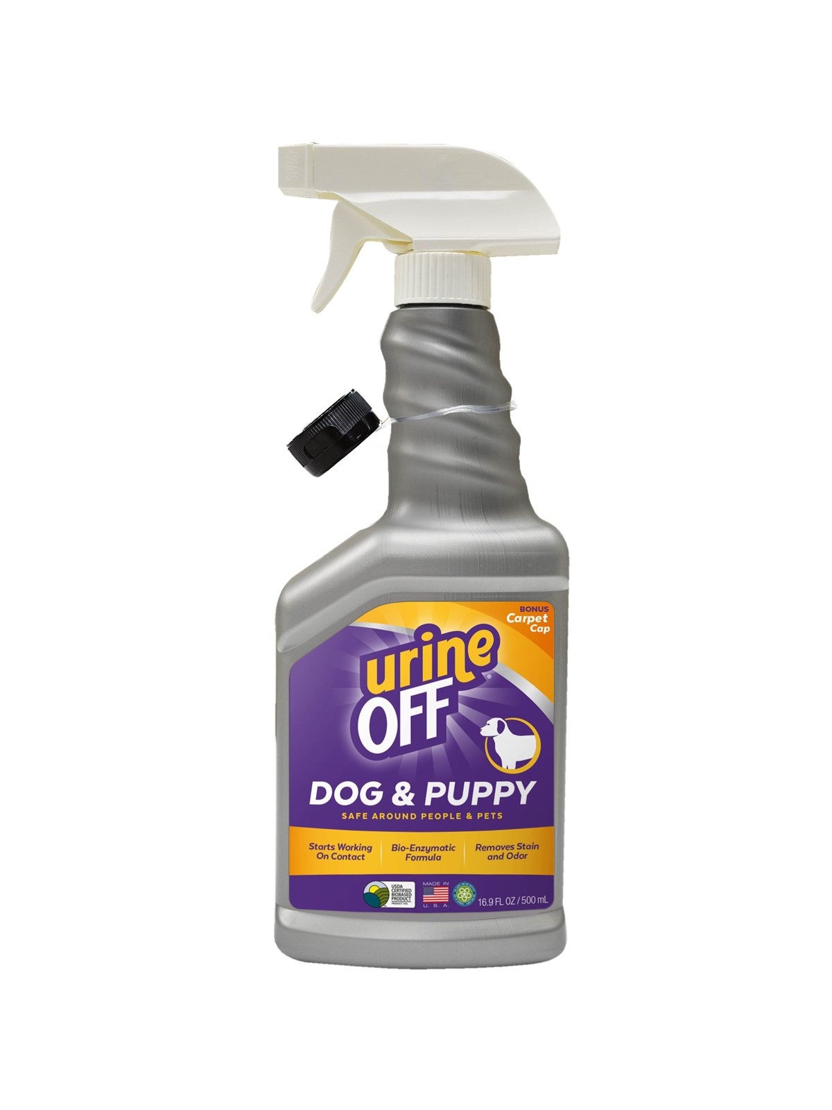 Urine Off Dog & Puppy Formula with Hard Surface Sprayer & Carpet Applicator Cap 500ml