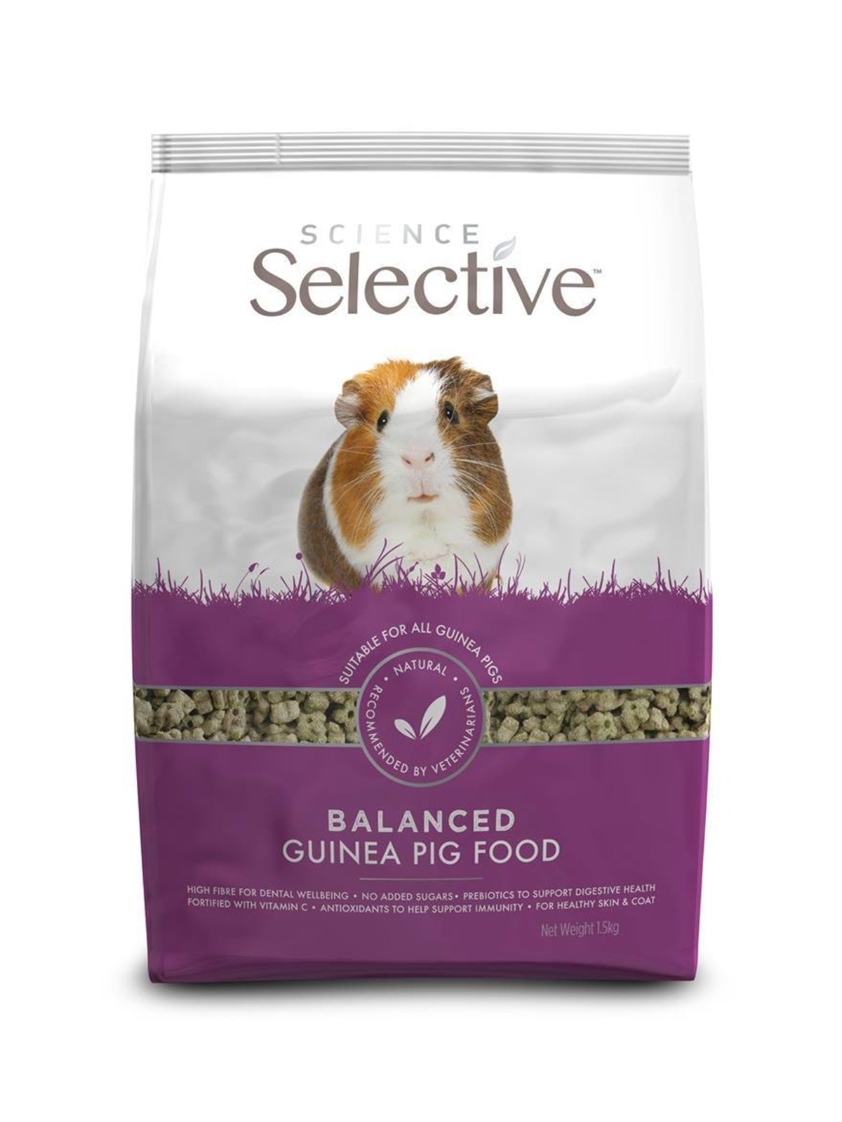 Science Selective Marsvinefoder 1,5kg, Gnavere