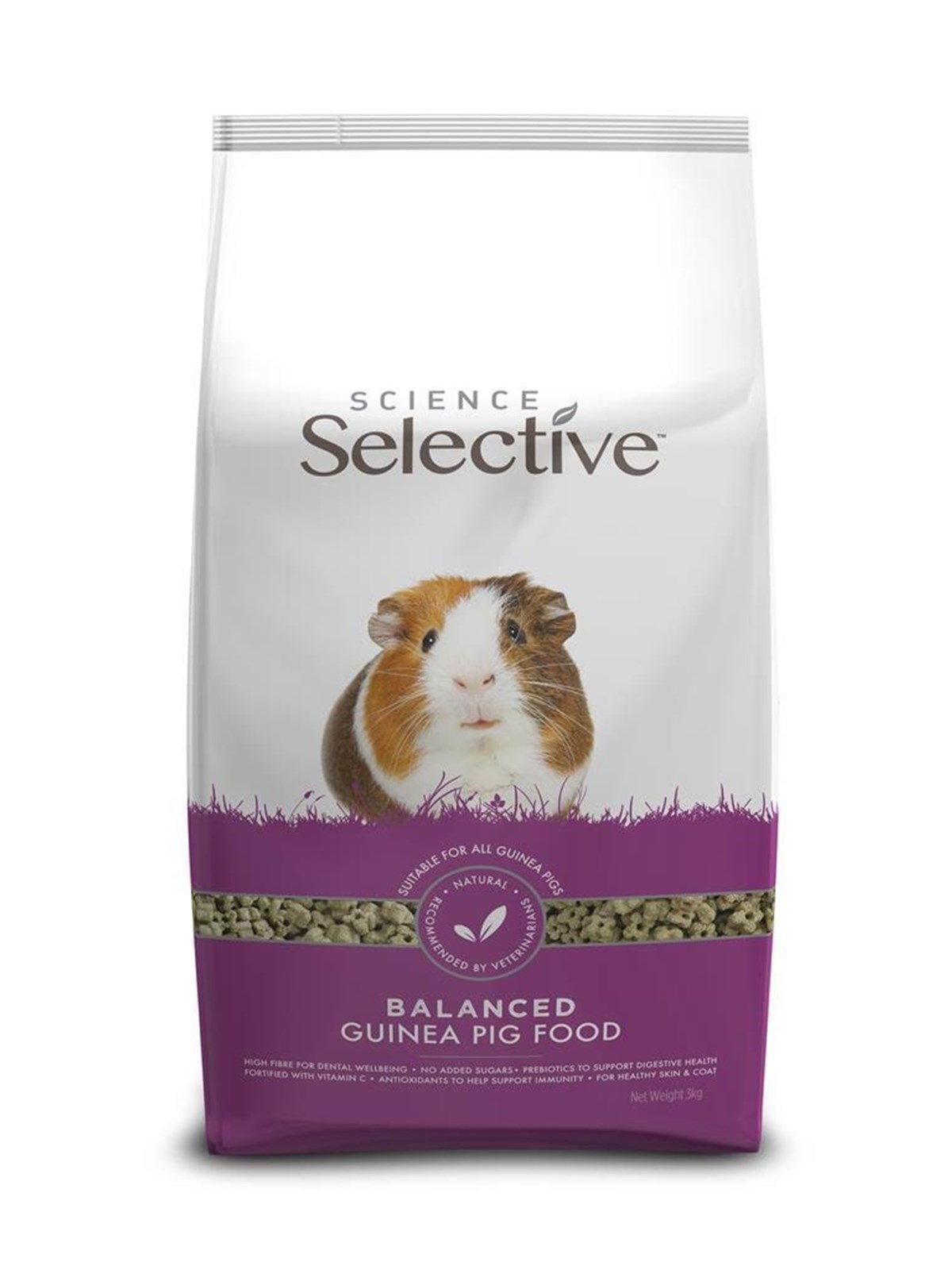 Science Selective Marsvinefoder 3kg, Gnavere