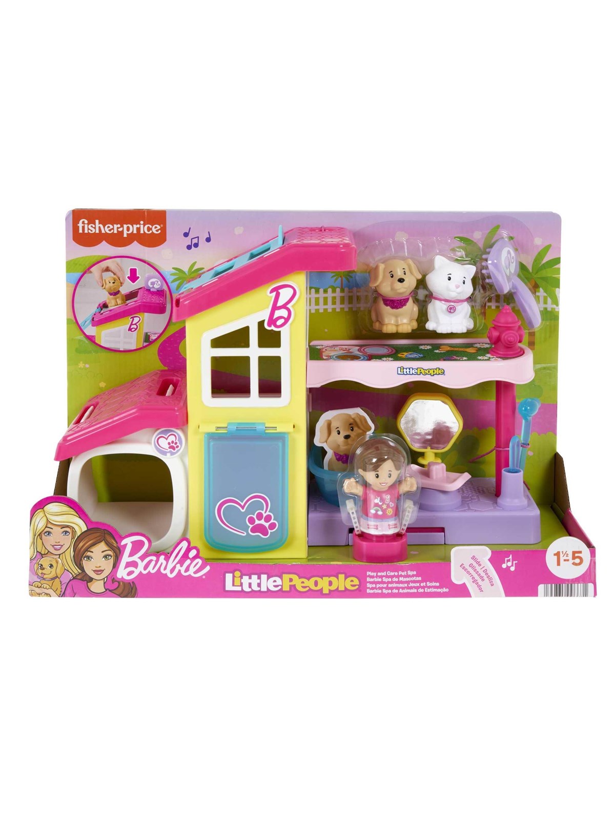 Fisher Price LP Barbie Play Care Pet Spa Legesæt, Babylegetøj