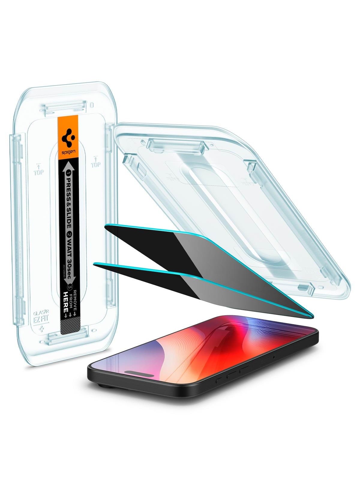 Spigen Glass tR EZ Fit (Privacy) 2 Pack - transparency -iPhone17/16 Pro Max