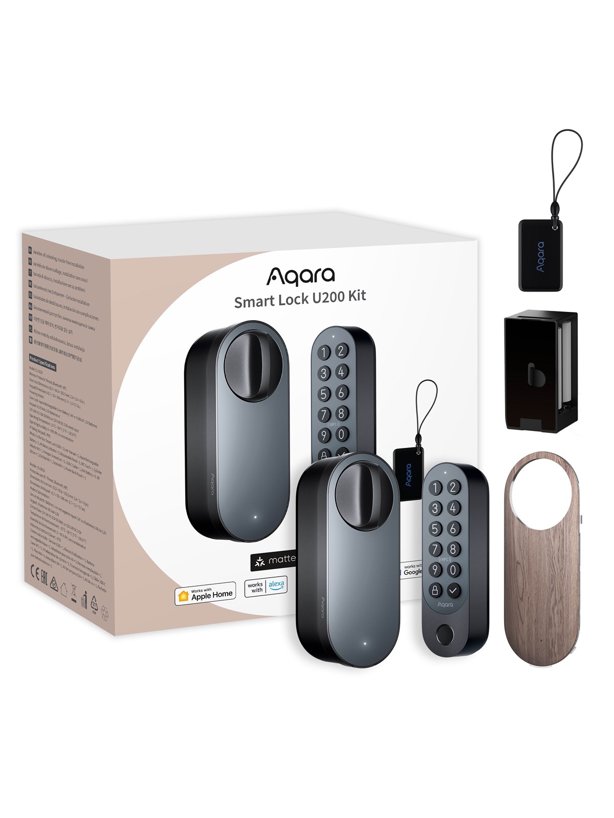 Aqara Smart Lock U200 Kit Sort, Smart Home