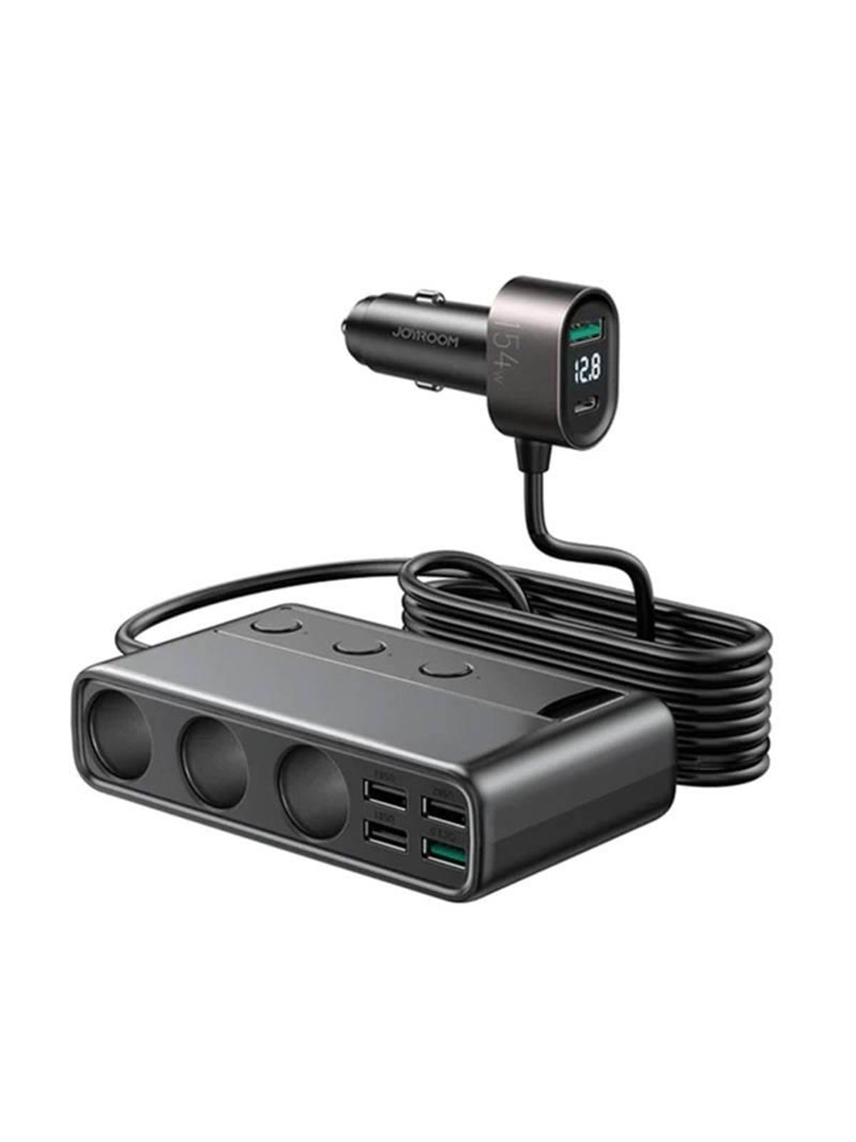 Joyroom Car charger JOYROOM JR-CL06 Multi-Port (black), Mobil Oplader