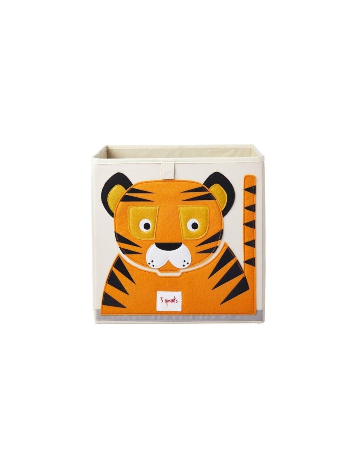3 Sprouts Storage Box - Orange Tiger, Børneværelse