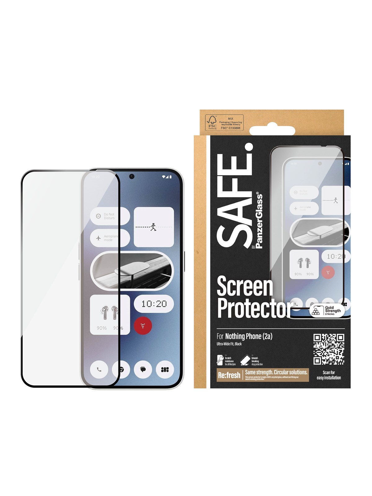 SAFE by PanzerGlass Screen Protector Nothing Phone 2a | Ultra-Wide Fit, Beskyttelsesglas