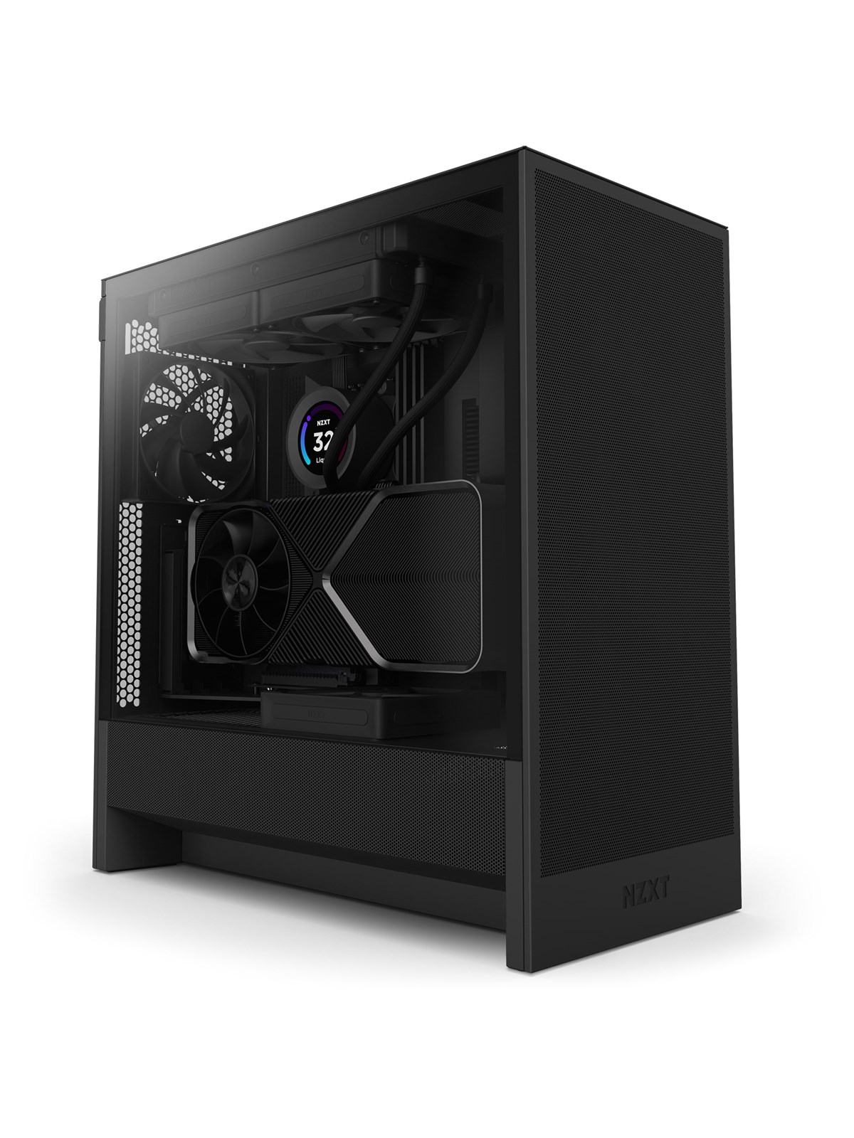 NZXT H5 Flow (2024) - Black - Kabinet - Miditower - Sort, Kabinet