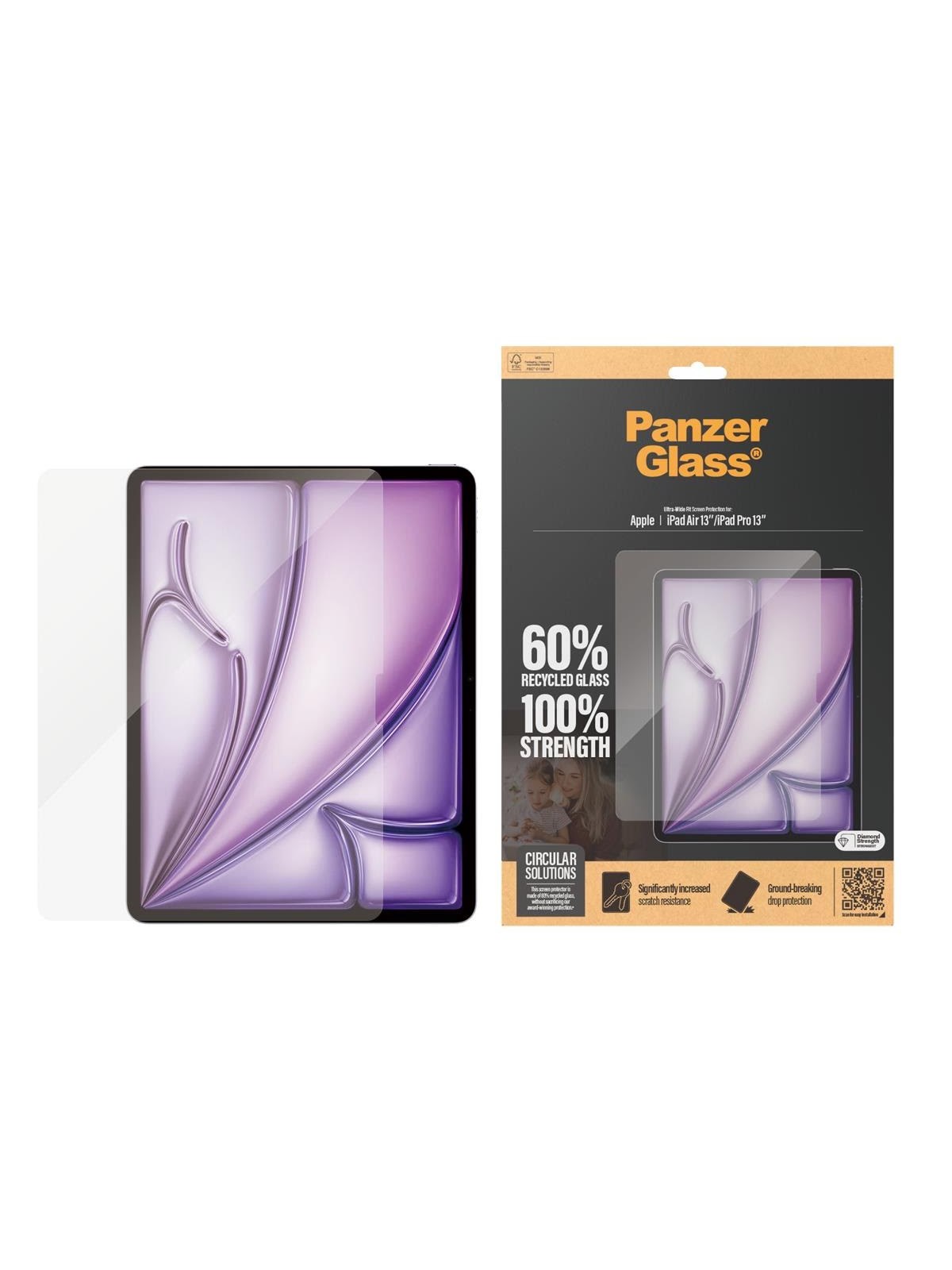 PanzerGlass Screen Protector iPad Air 13'' (2024-2026) | iPad Pro 13'' (2024-2025) | Ultra-Wide Fit