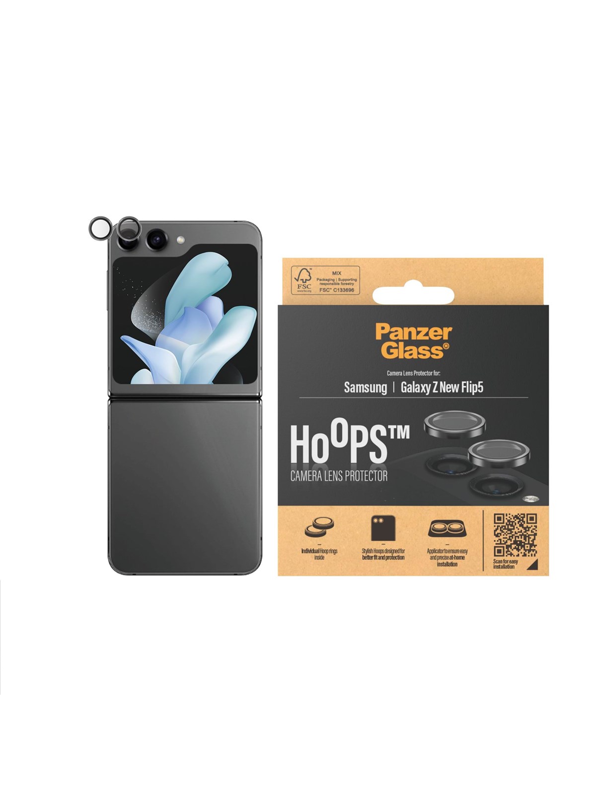 PanzerGlass Hoops Lens Protector Samsung Galaxy Z Flip6, Beskyttelsesglas