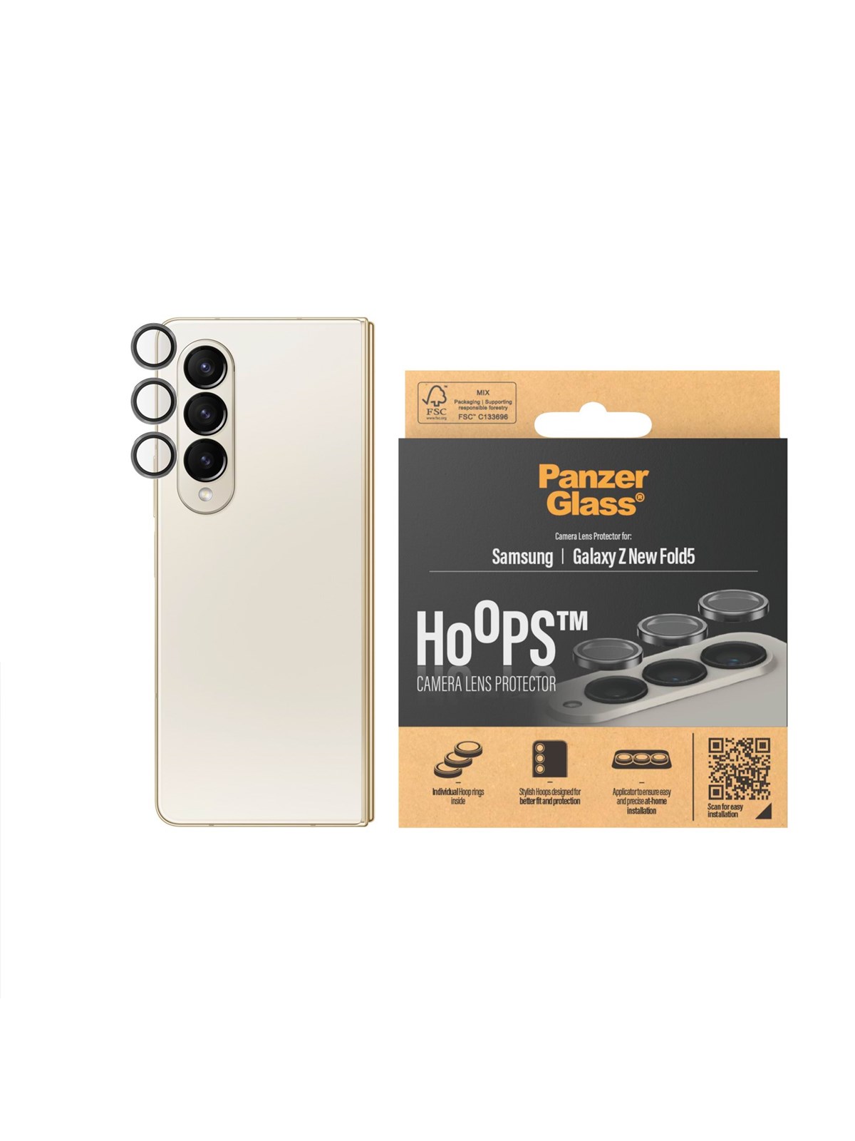 PanzerGlass Hoops Lens Protector Samsung Galaxy Z Fold6, Beskyttelsesglas