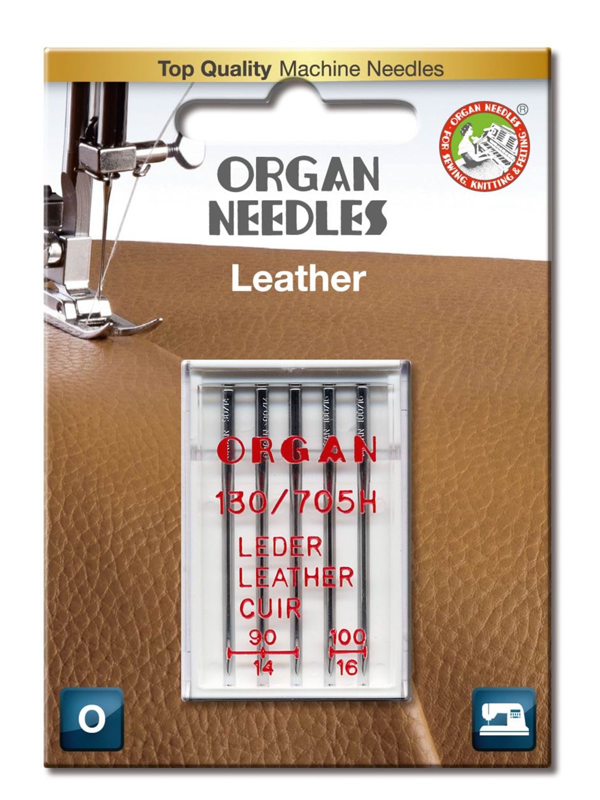 Organ Leather needles, Symaskine