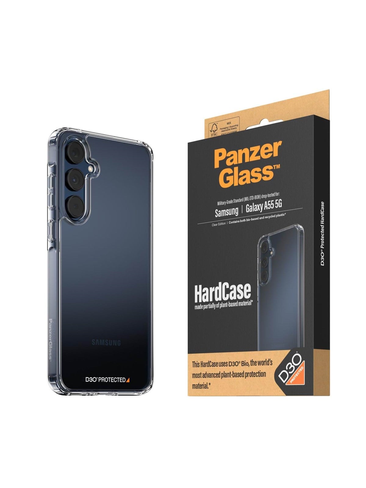 PanzerGlass HardCase with D3O Samsung Galaxy A55 5G, Mobilcover