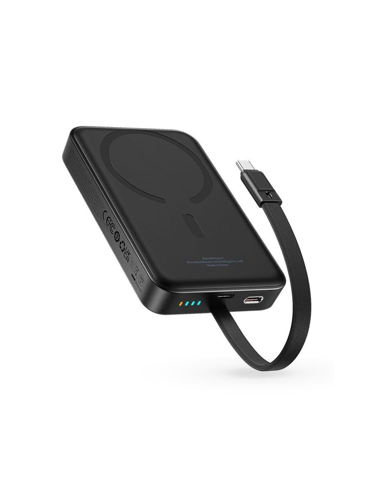 Baseus Powerbank Magnetic Mini 10000mAh USB-C 30W MagSafe (black) Powerbank - Sort - 10000 mAh