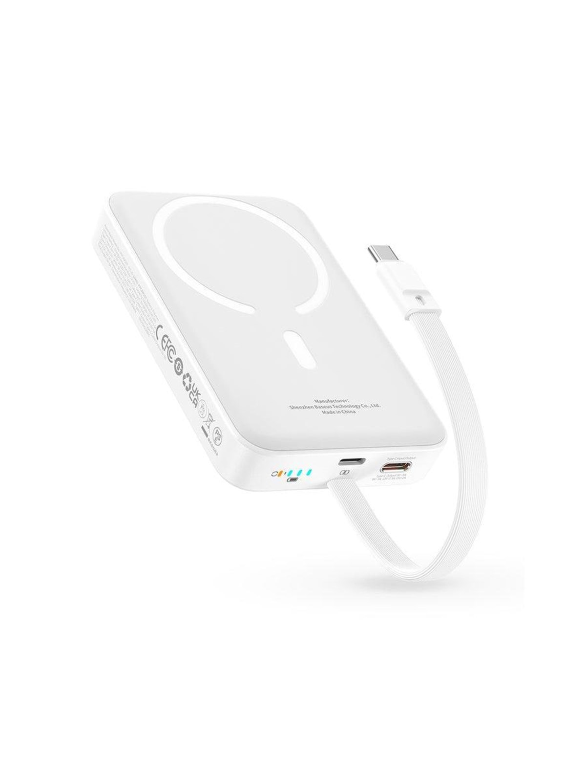 Baseus Magnetic Mini 10000mAh 20W MagSafe (White) Powerbank - Hvid - 10000 mAh
