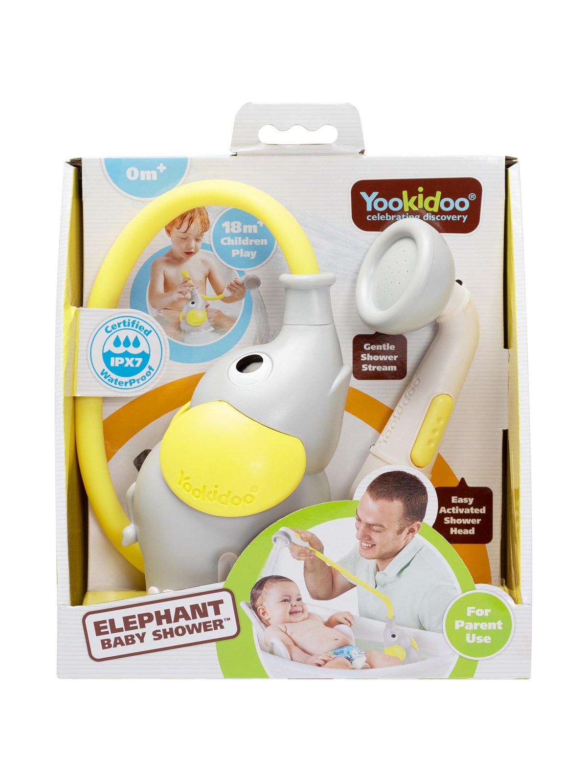 Yookidoo - Elephant Baby Shower - Yellow, Babyudstyr