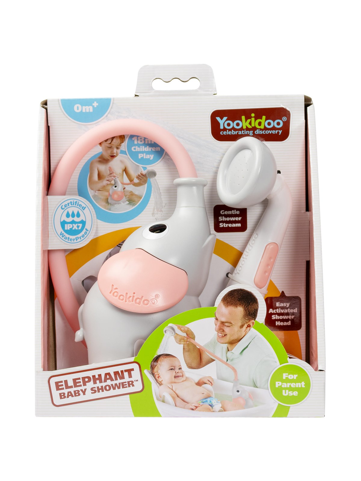 Yookidoo - Elephant Baby Shower - Rosa, Babyudstyr
