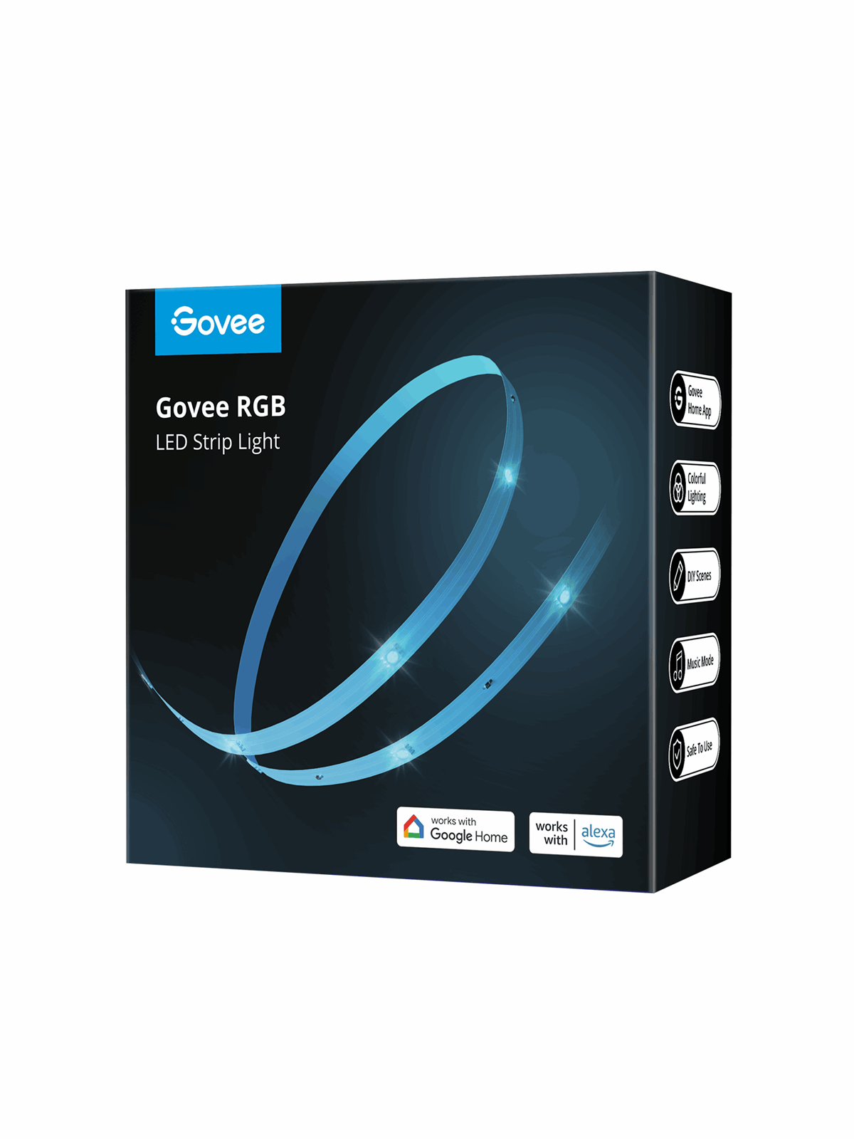 Govee RGB Smart Wi-Fi + Bluetooth LED Strip Lights 5m, Smart Home