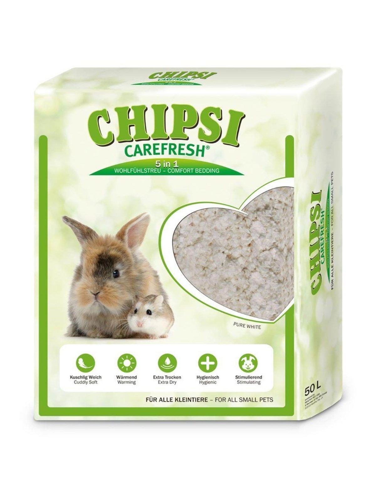 Carefresh Chipsi Pure White 50L, Gnavere