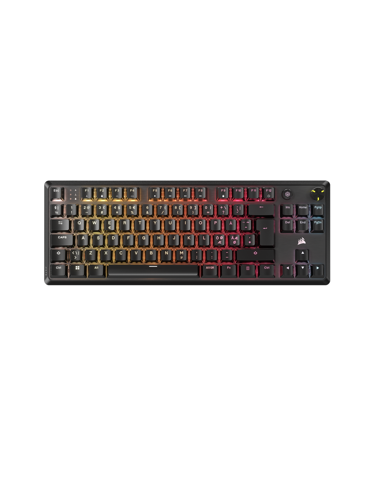Corsair K70 Core TKL - Gaming Tastatur - Nordisk - Sort, Tastatur