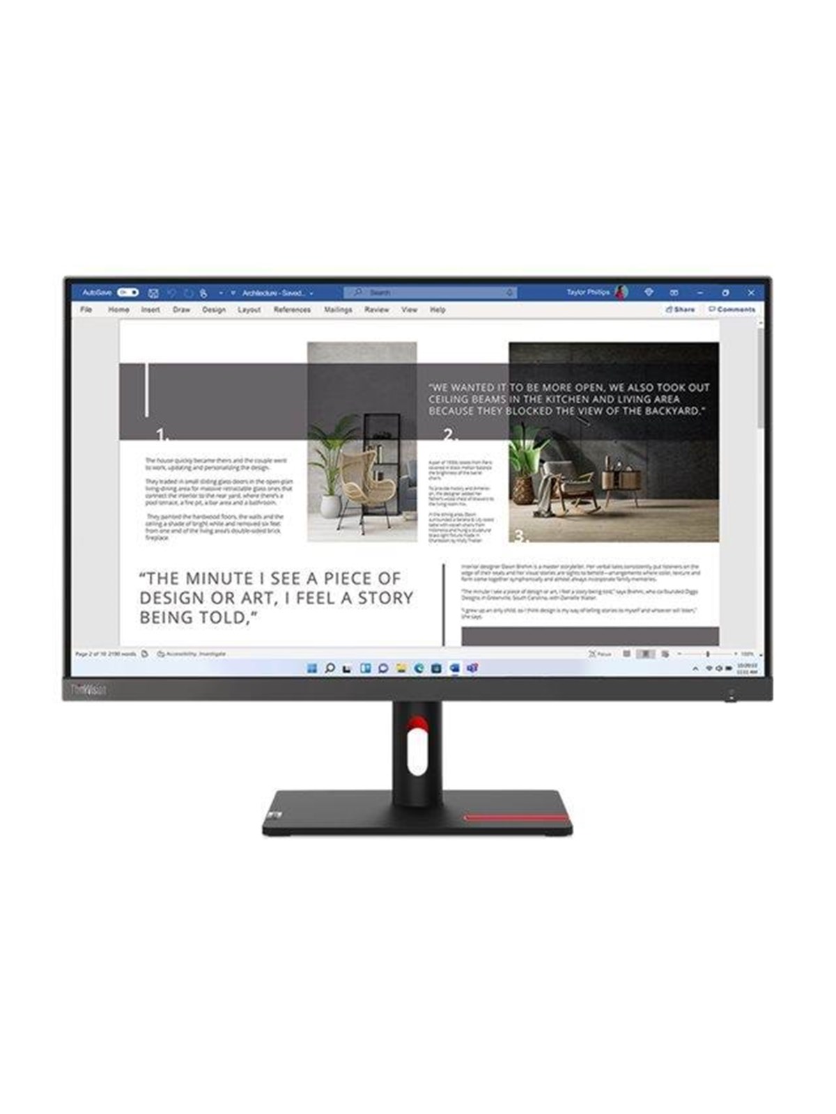 27" Lenovo ThinkVision S27i-30 - 1920x1080 (FHD) - 100Hz - IPS, Computerskærm