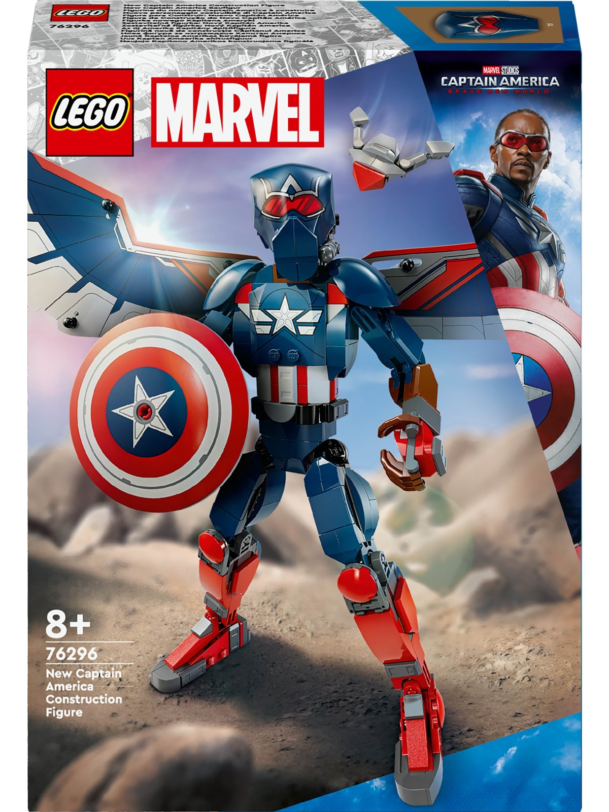 LEGO Super Herøs Marvel 76296 Byg selv-figur af den nye Captain America