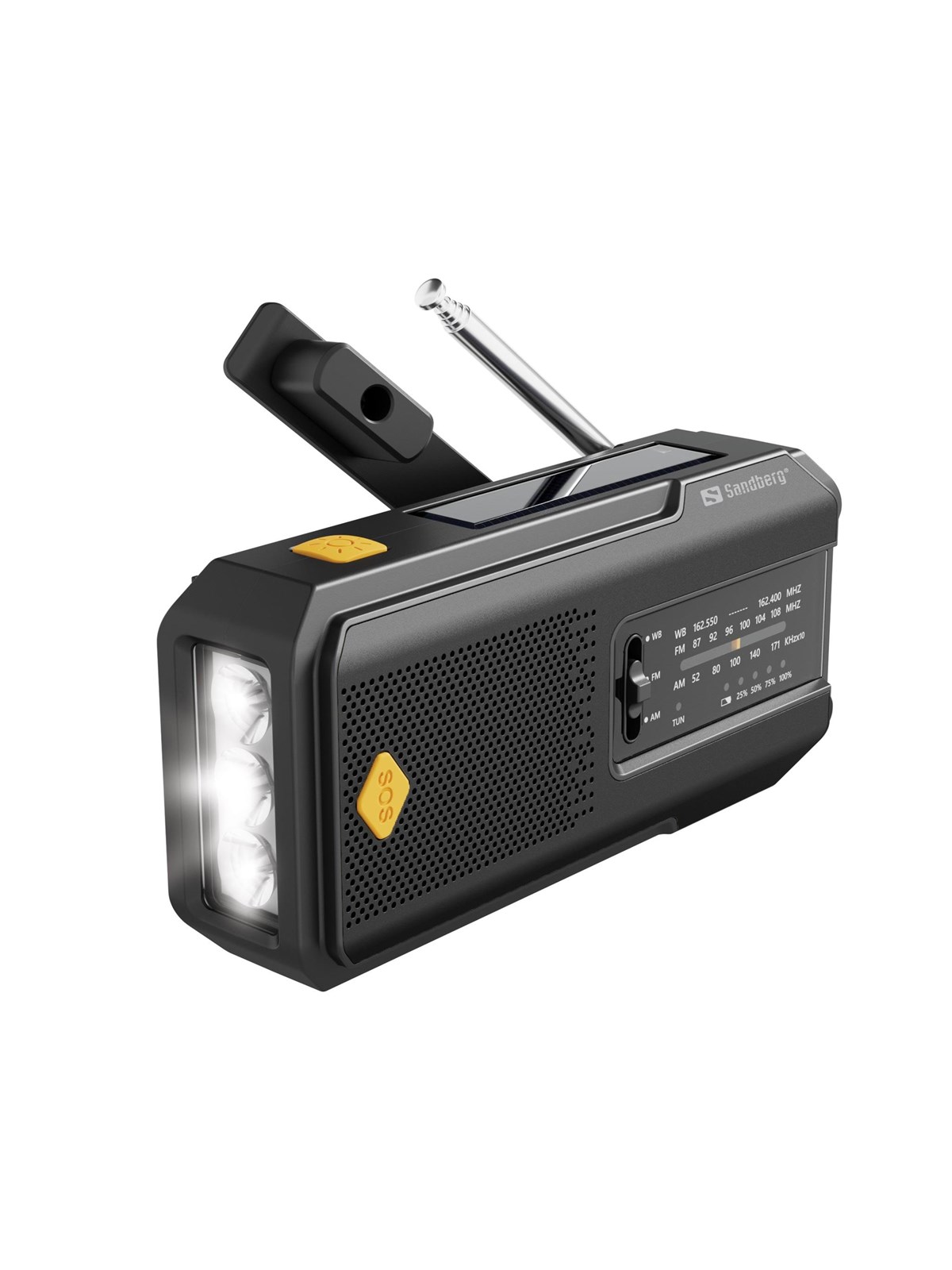 Sandberg Survivor Radio All-in-1 2000 - AM/FM - Mono - Sort, Radio
