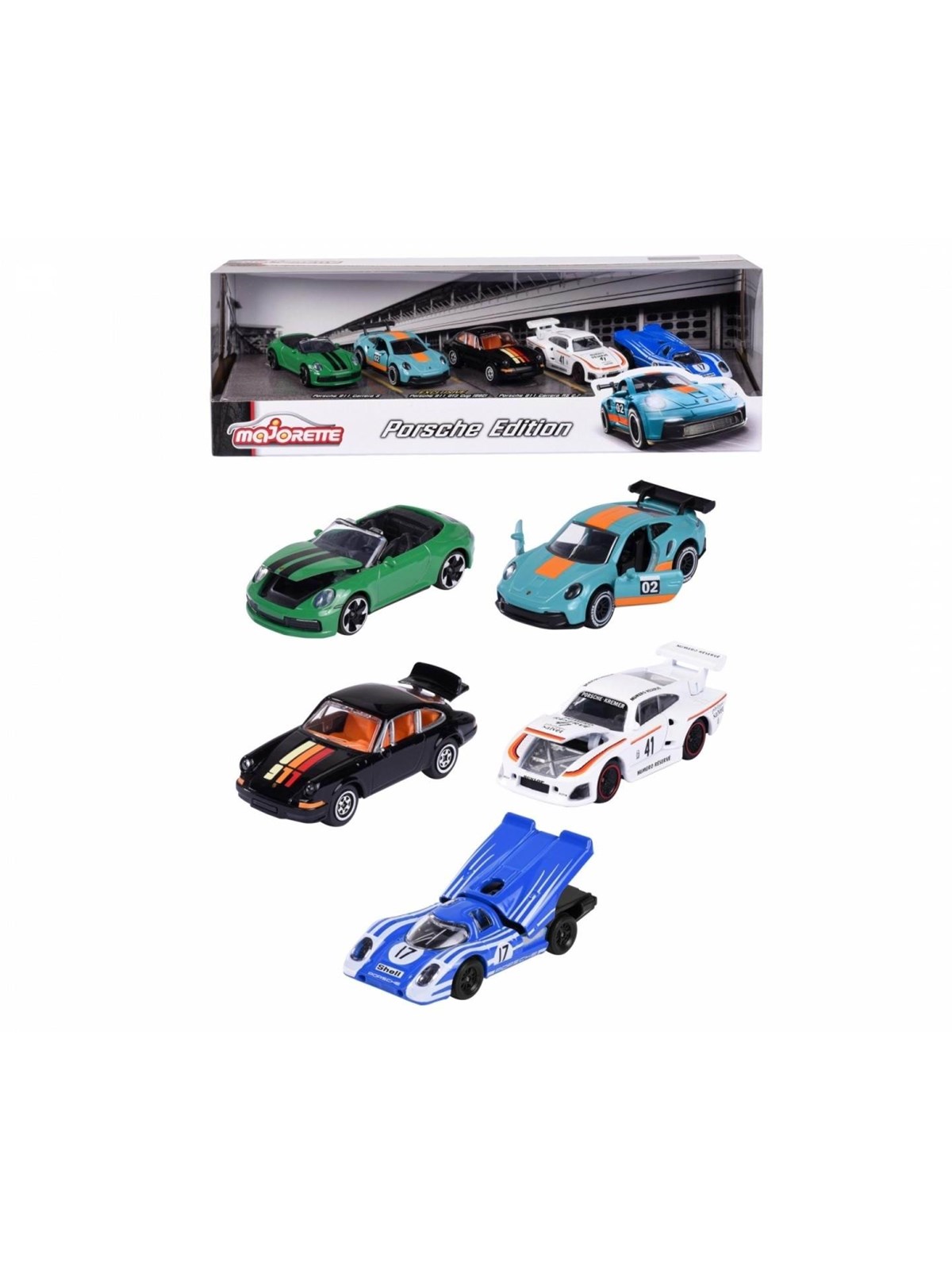 Majorette Porsche Edition 5 Pieces Giftpack, Legetøjsbil