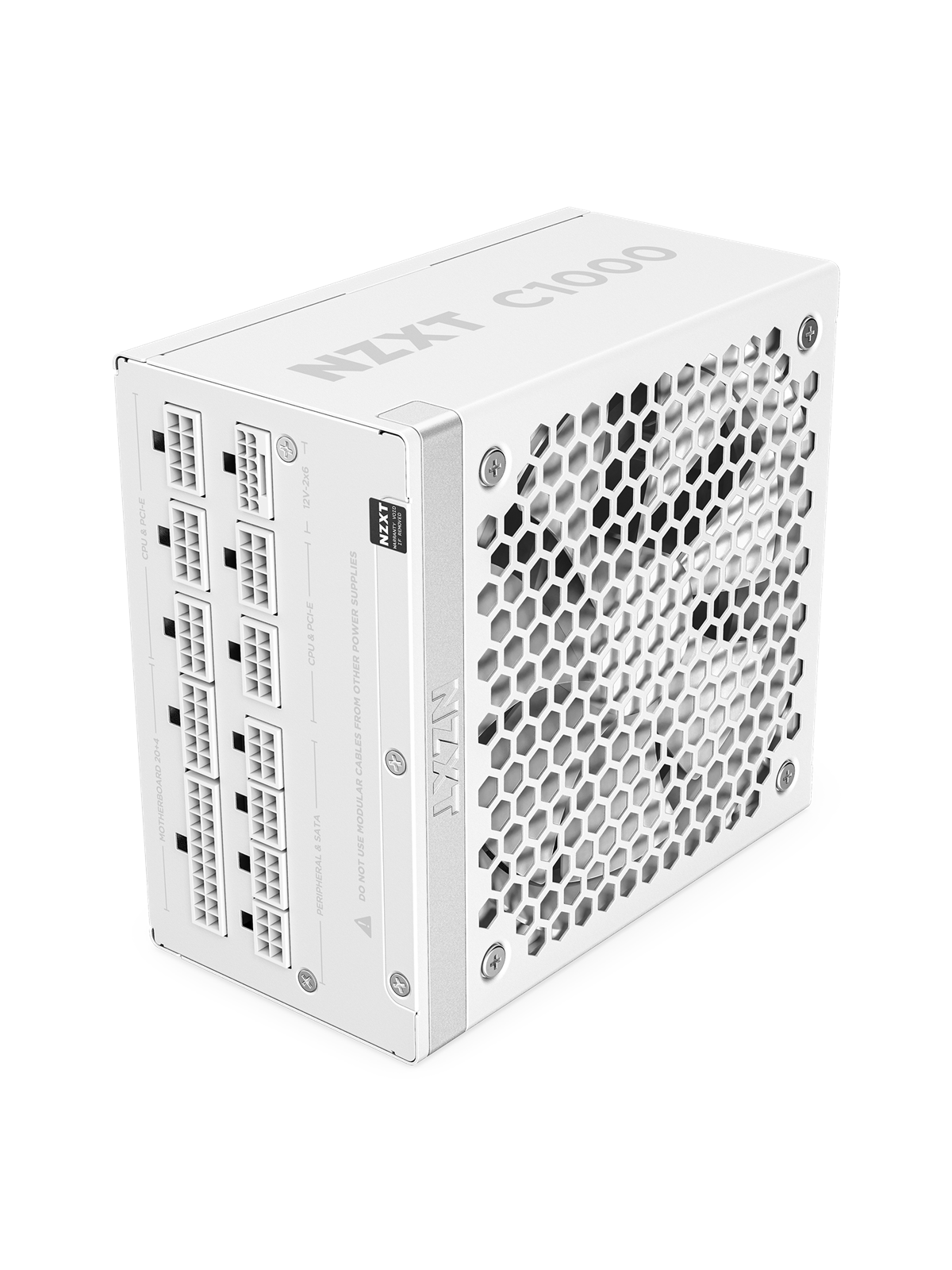 NZXT C-Series C1000 (2024) White Strømforsyning - 1000 Watt - 135 mm - ATX 3.1 - 80 Plus Gold certified