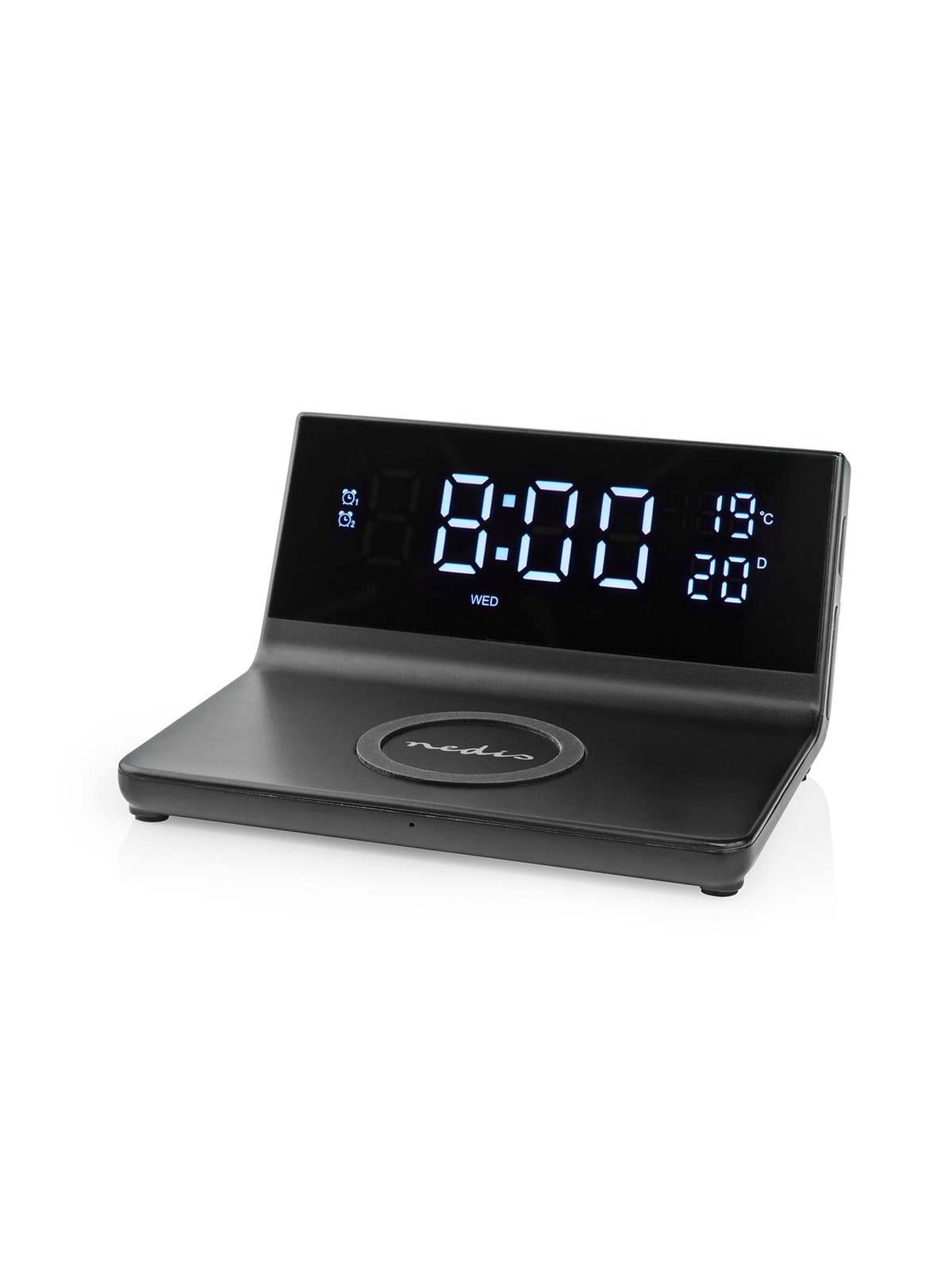 Nedis Alarm clock with wireless charging, Mobil Oplader