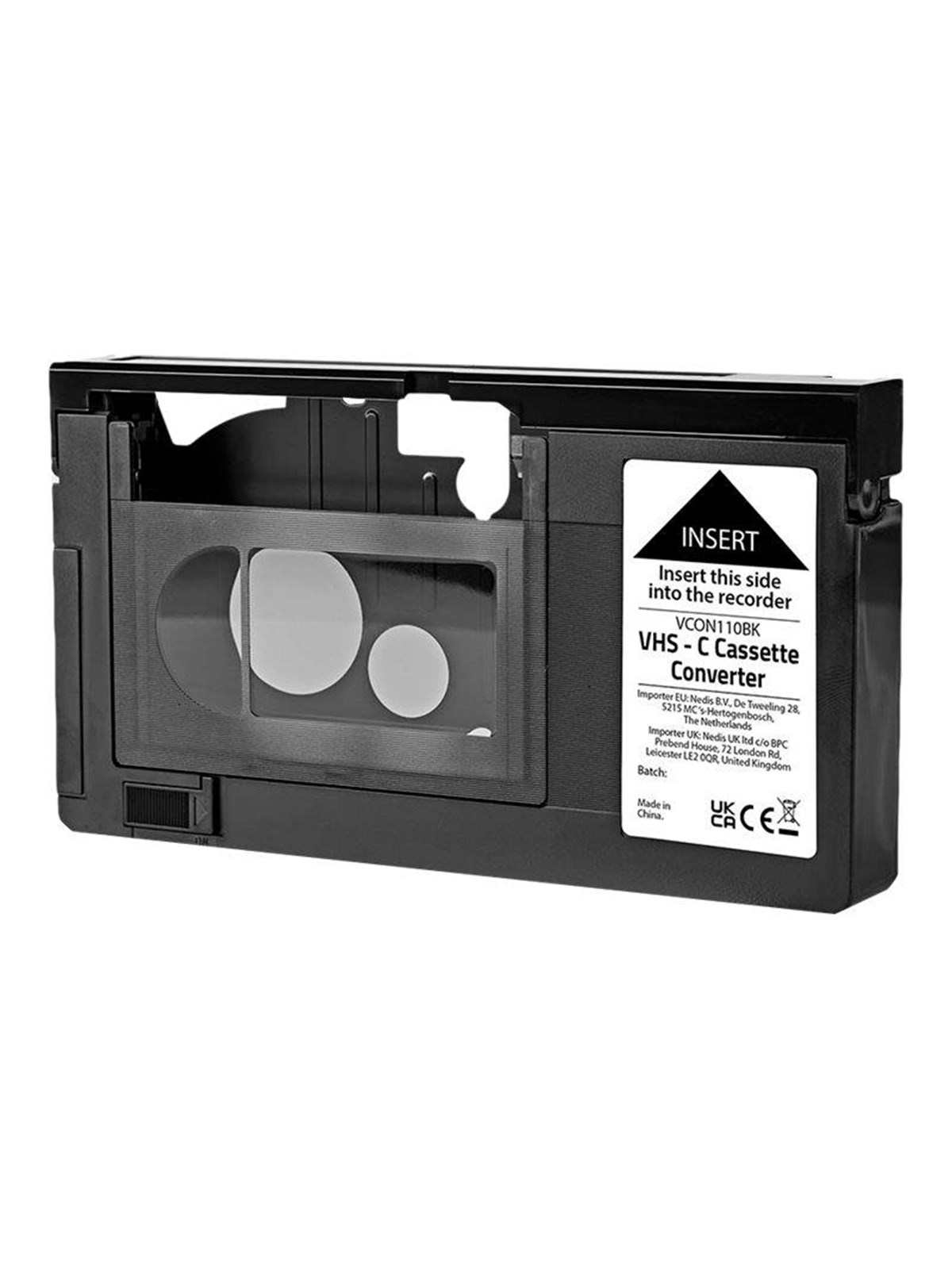 Nedis VCON110BK - video cassette adapter (VHS-C to VHS), Kabel Organisering