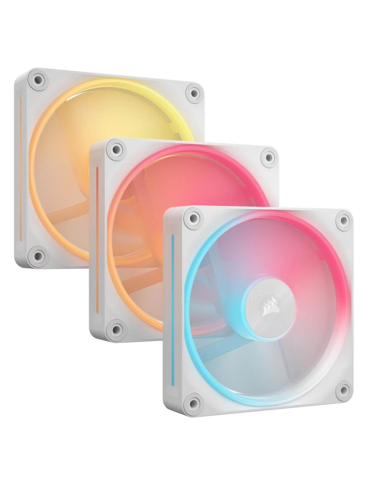 Corsair iCUE LINK LX120-R 3-pack - Kabinet køler - 120mm - Hvid med RGB - 37 dBA