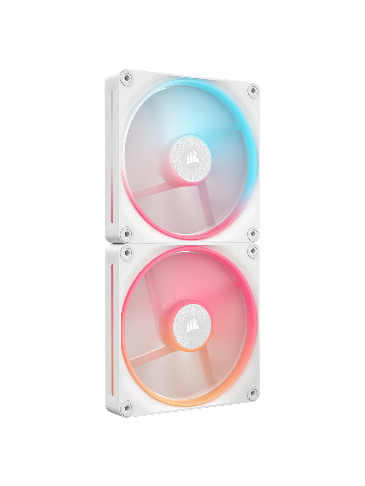 Corsair iCUE LINK LX140-R 2-pack - Kabinet køler - 140mm - Hvid med RGB - 37 dBA