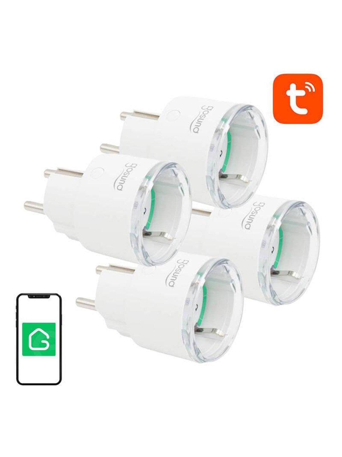 Gosund Smart plug WiFi SP111 3680W 16A Tuya 4-pack, Smart Home