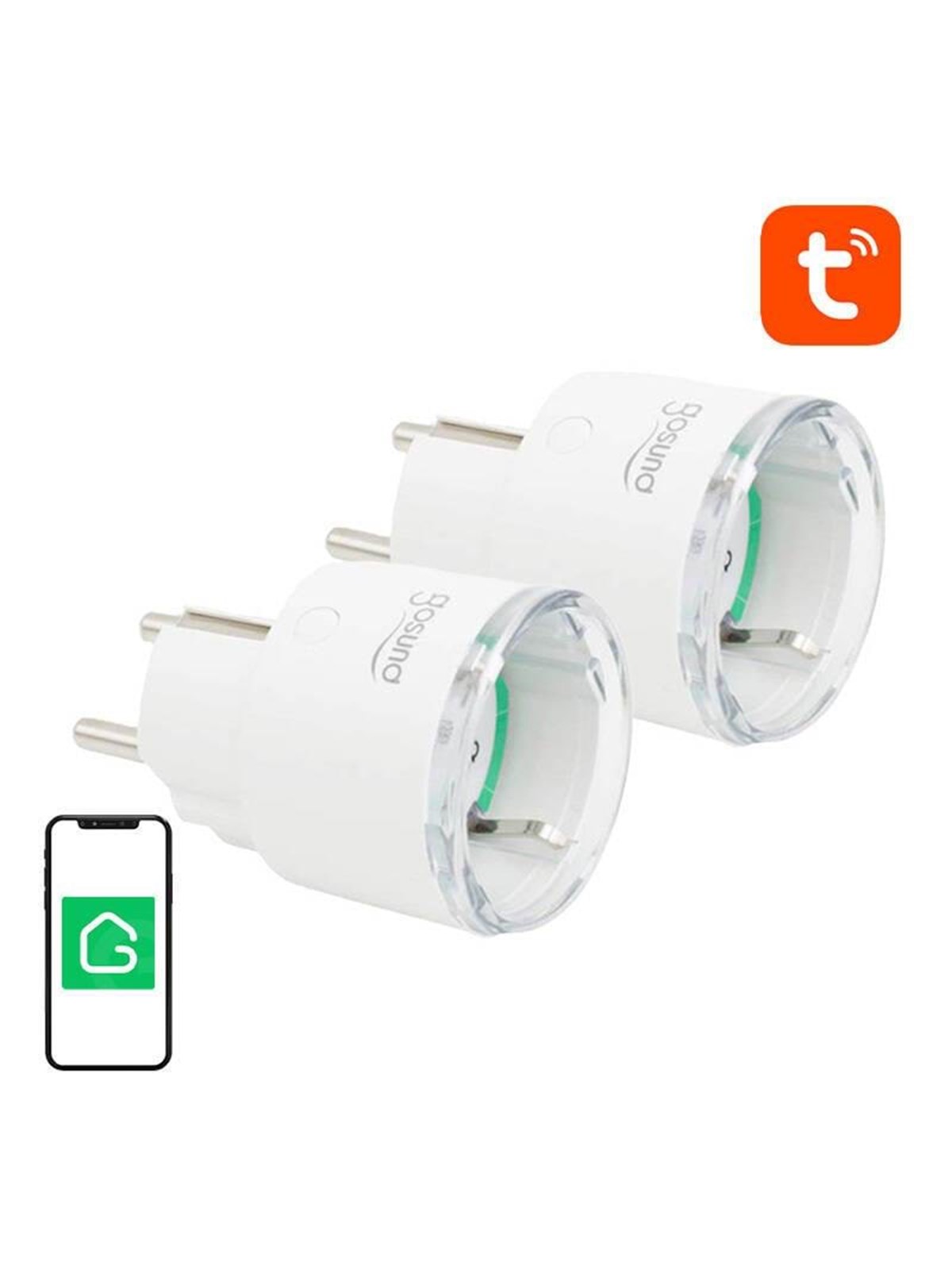 Gosund Smart plug WiFi SP111 3680W 16A Tuya 2-pack, Smart Home