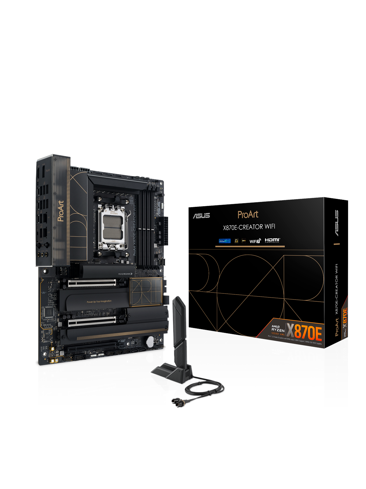 ASUS PROART X870E-CREATOR WIFI Bundkort - AMD X870E - AMD AM5 socket - DDR5 RAM - ATX