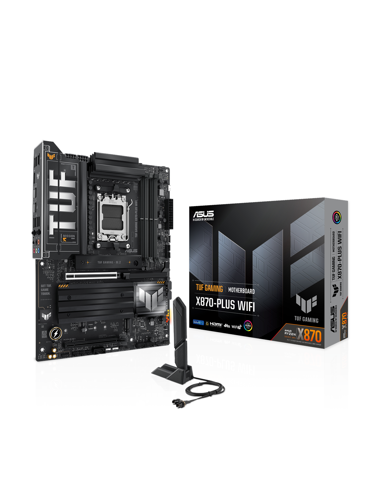 ASUS TUF GAMING X870-PLUS WIFI Bundkort - AMD X870 - AMD AM5 socket - DDR5 RAM - ATX
