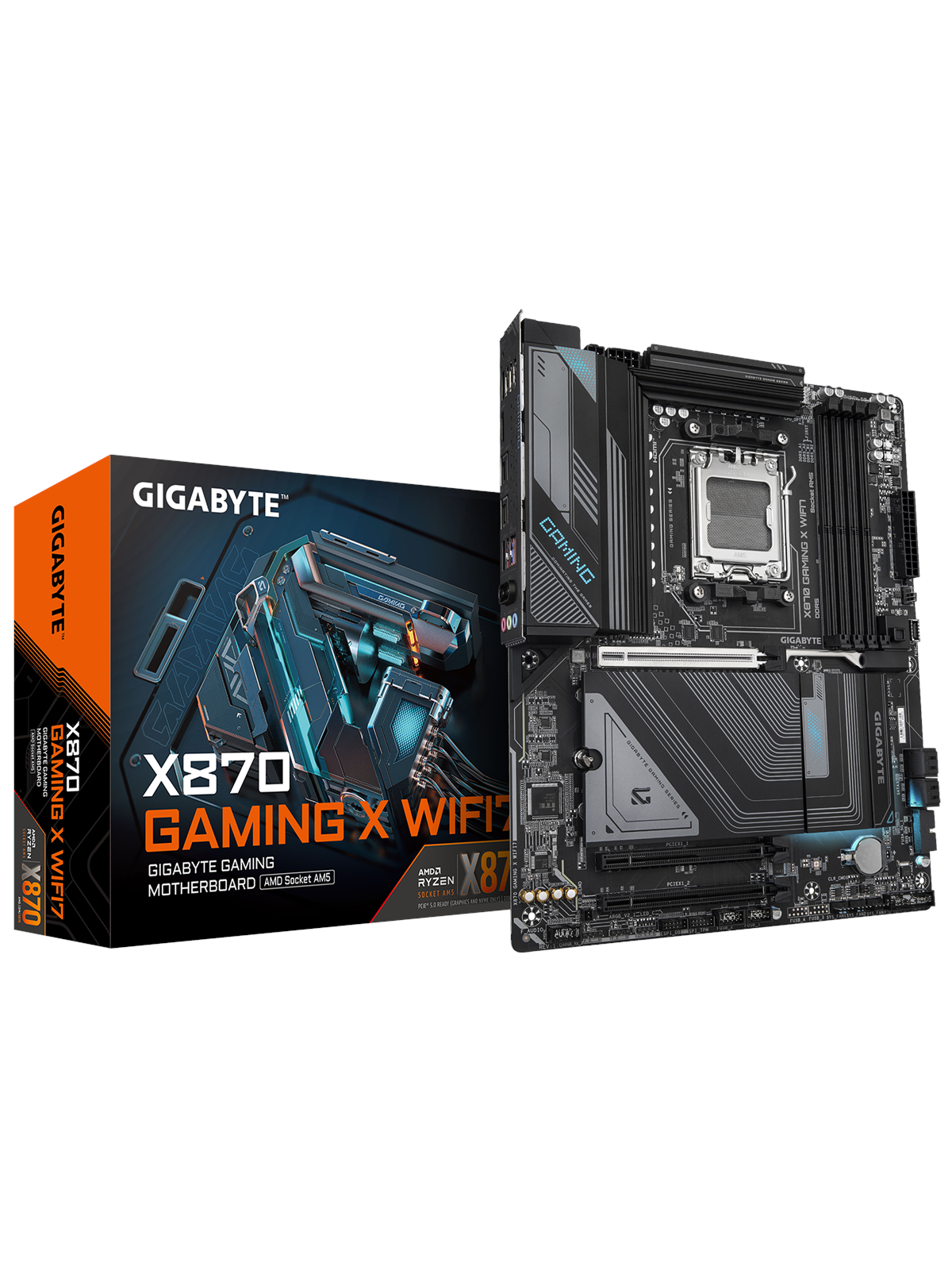 GIGABYTE X870 GAMING X WIFI7 Bundkort - AMD X870 - AMD AM5 socket - DDR5 RAM - ATX