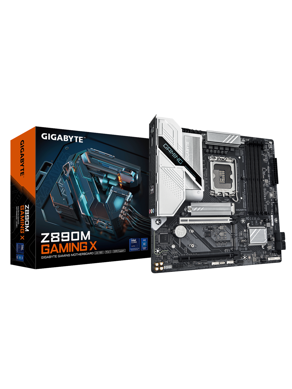 GIGABYTE Z890M GAMING X Bundkort - Intel Z890 - Intel LGA1851 socket - DDR5 RAM - Micro-ATX