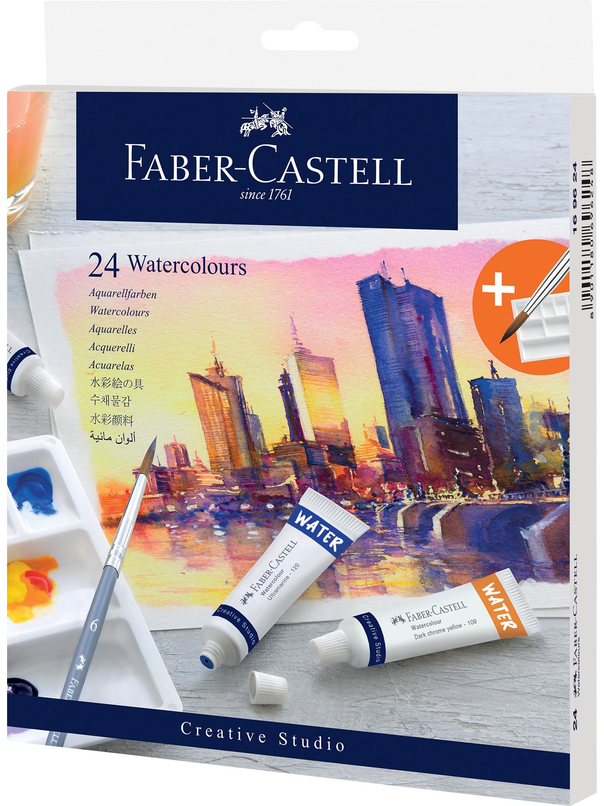 Faber-Castell Startersæt Vandfarver i tube 24 ass, Hobby Artikler