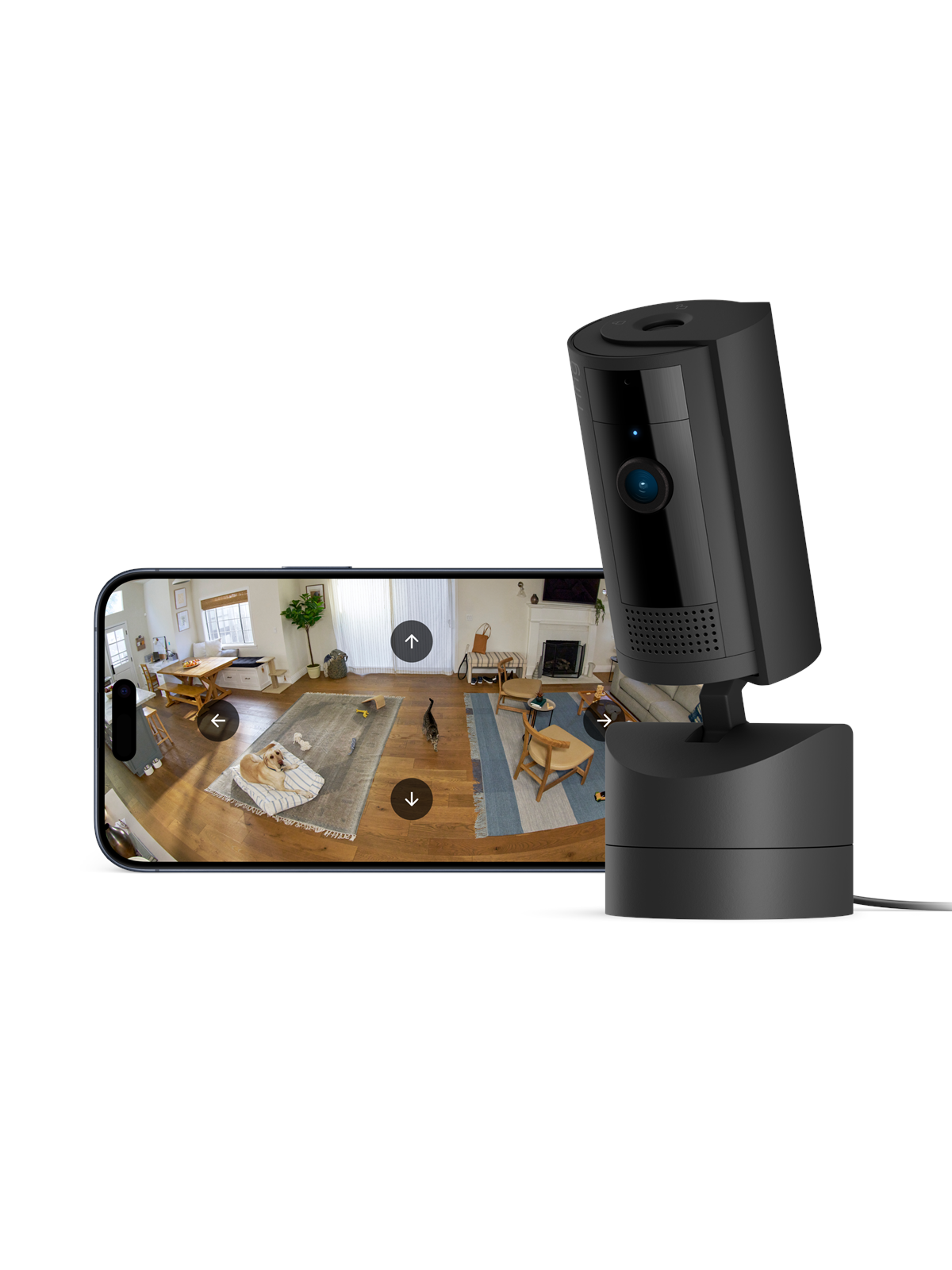 Ring Pan-Tilt Indoor Cam - Black, Smart Home