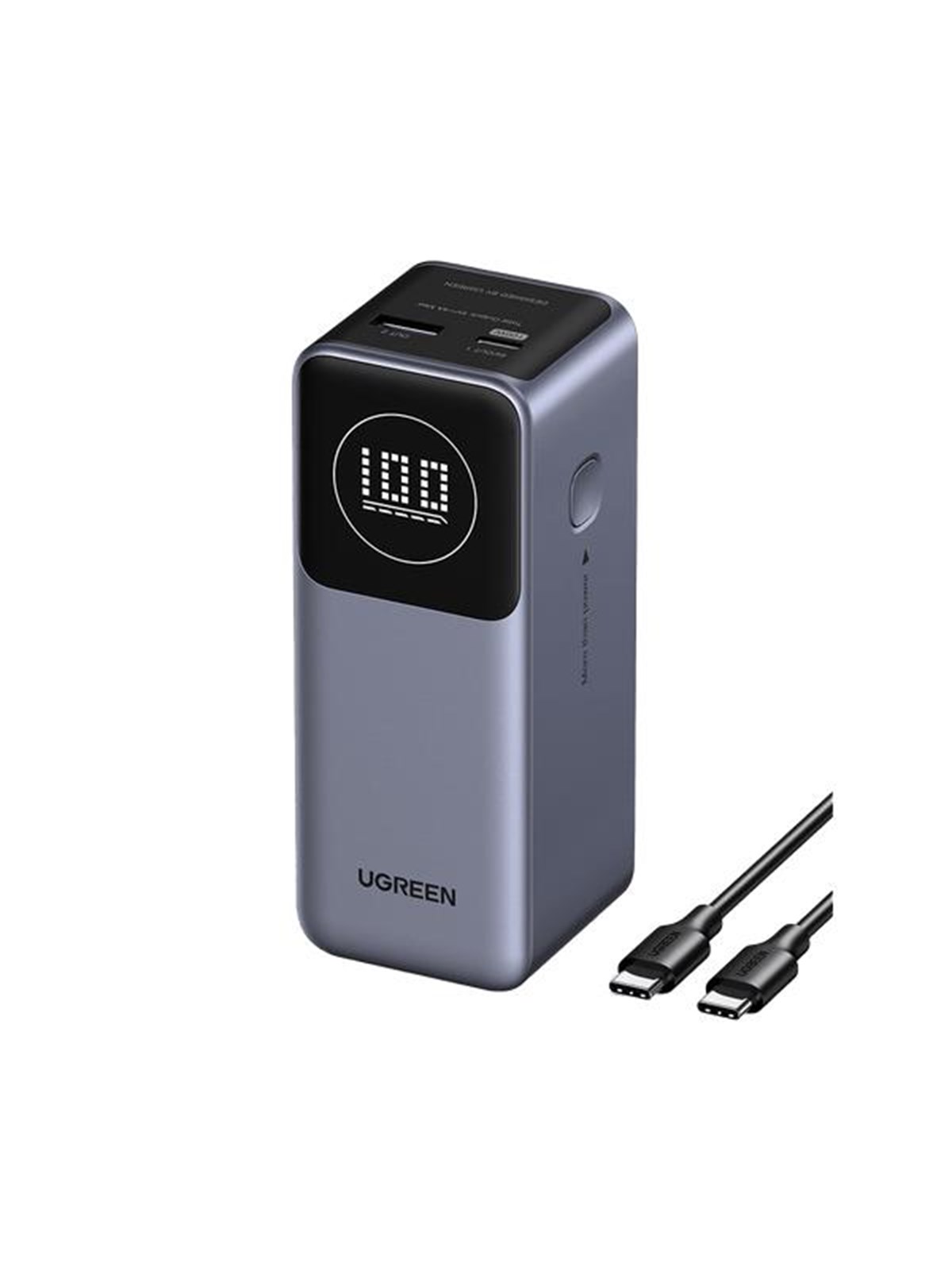 UGREEN 100w Fast Charging Power Bank Powerbank - Grå - 12000 mAh, Powerbank