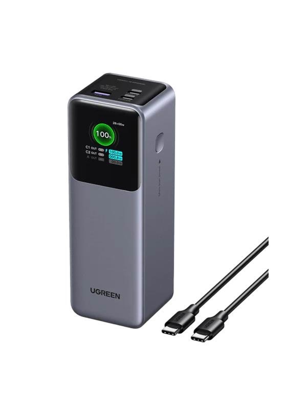 UGREEN 200w Fast Charging Power Bank Powerbank - Grå - 25000 mAh, Powerbank