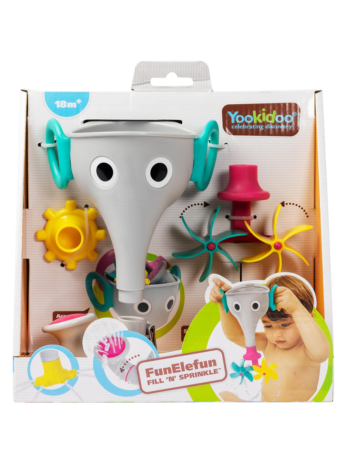 Yookidoo FunElefun Fill 'N' Sprinkle - Grey, Babylegetøj