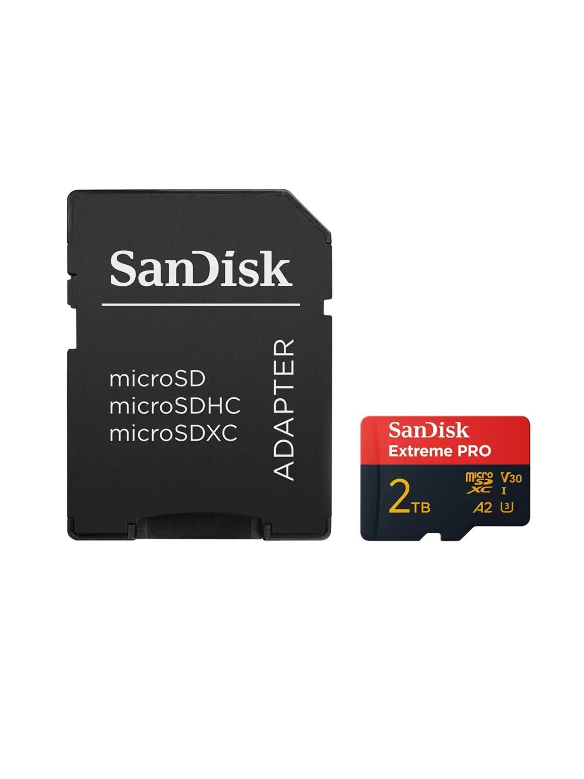 SANDISK Extreme Pro microSD/SD - 200MB/s - 2TB, Hukommelseskort