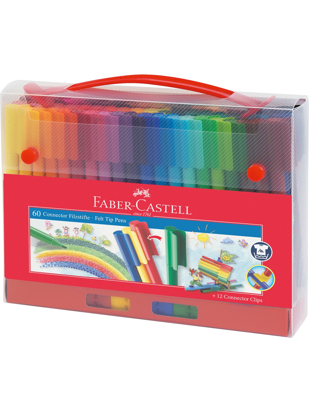 Faber-Castell Tusser Connector kuffert 60 ass, Tegneværktøj