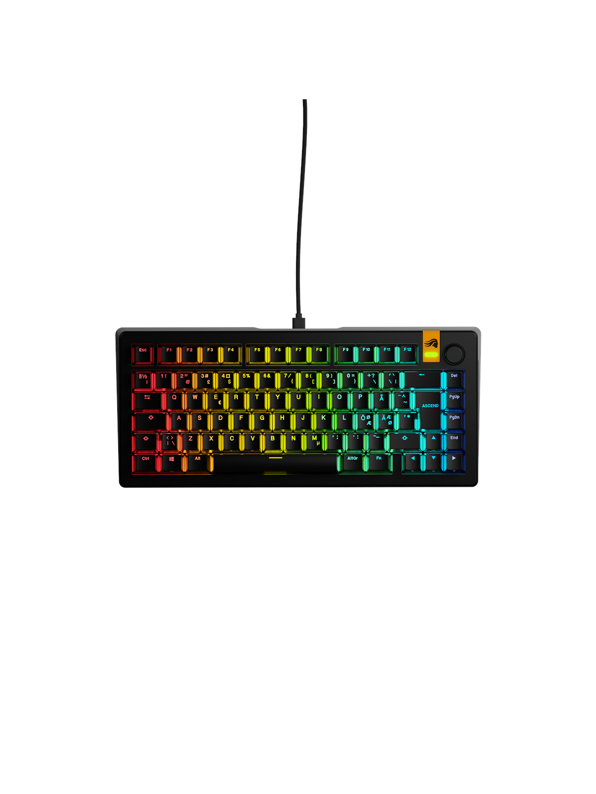 Glorious GMMK 3 HE 75% - Nordisk - Sort, Tastatur